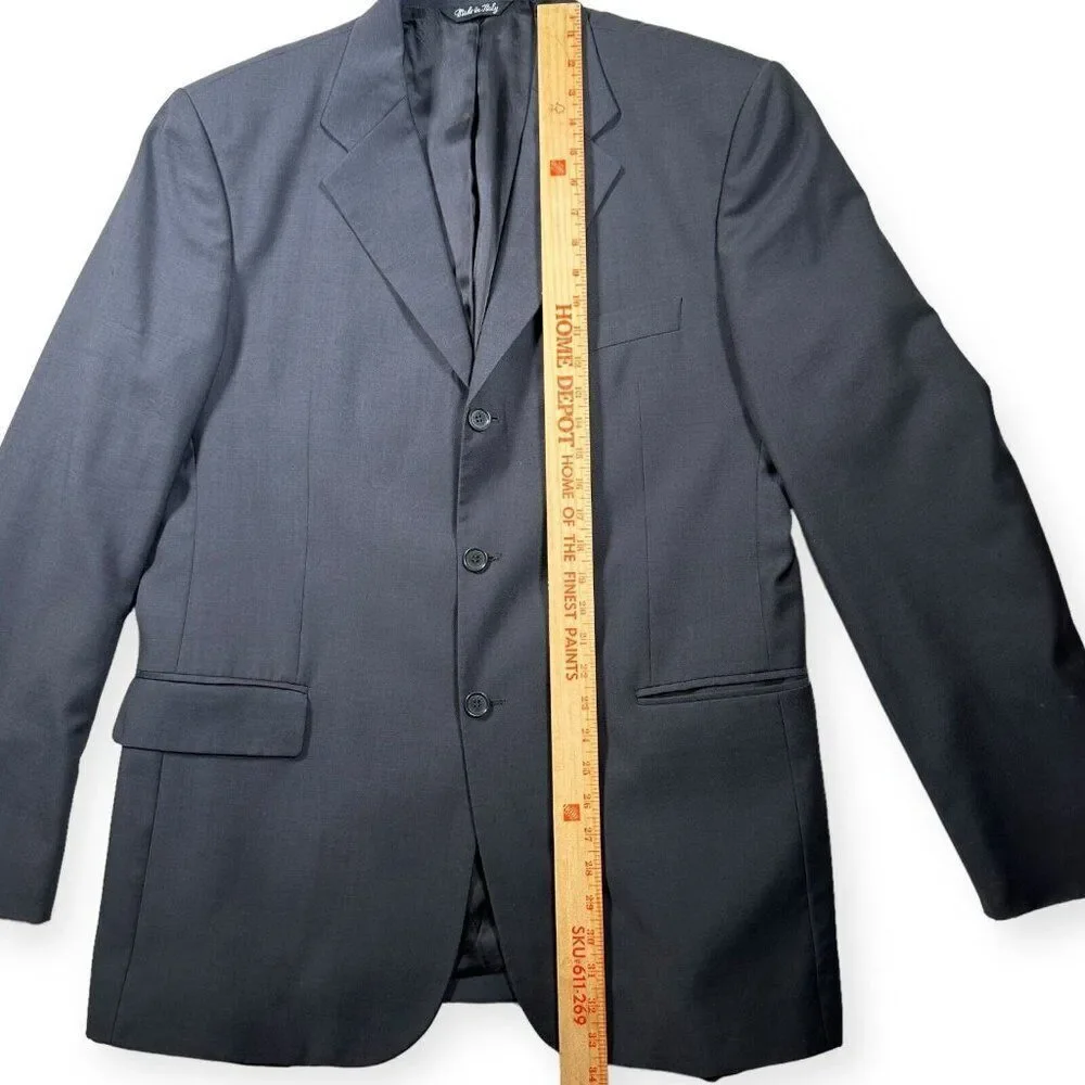 Dolce & Gabbana Black Suit Coat Blazer Virgin Wool Italian Size 56‎ US 46 3XL